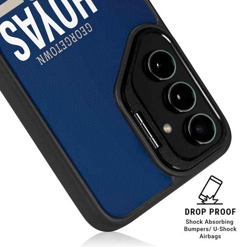 Georgetown University Hoyas Stripe Galaxy S24 FE Kickstand Case